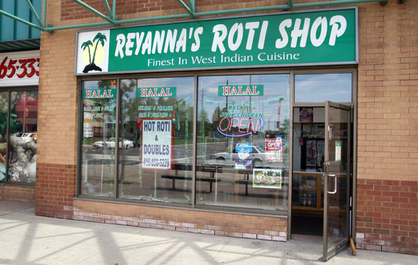 Reyanna's Roti Shop Sign